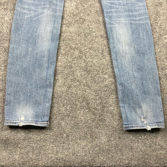 AE Super Skinny Stretch Jeans light wash distressed waist size 26 - Picture 8 of 13